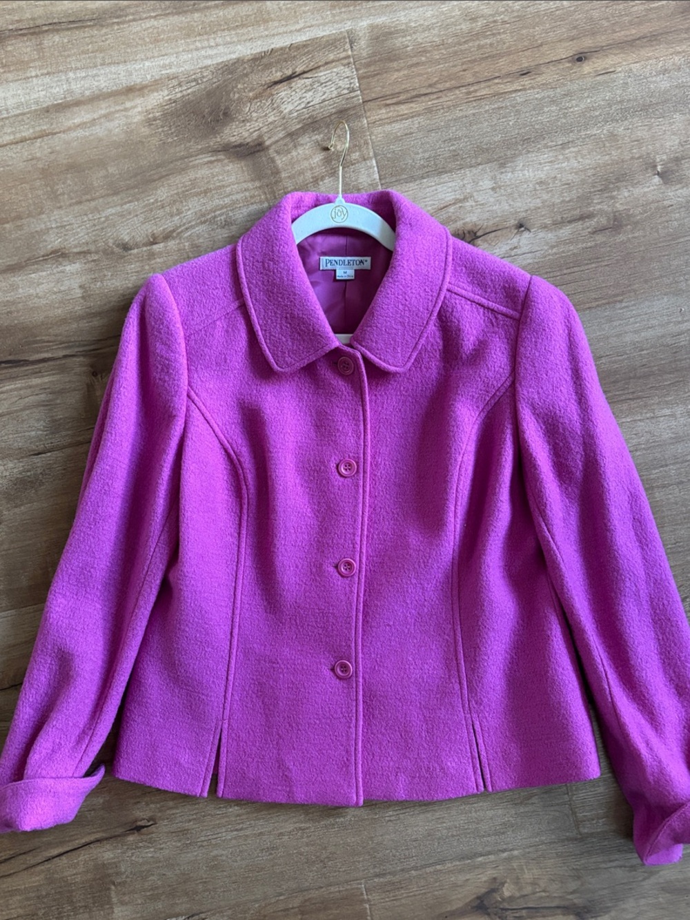 NWOT Pendleton Rosie/Pink 100% Merino Wool Lined Jacket Sz M